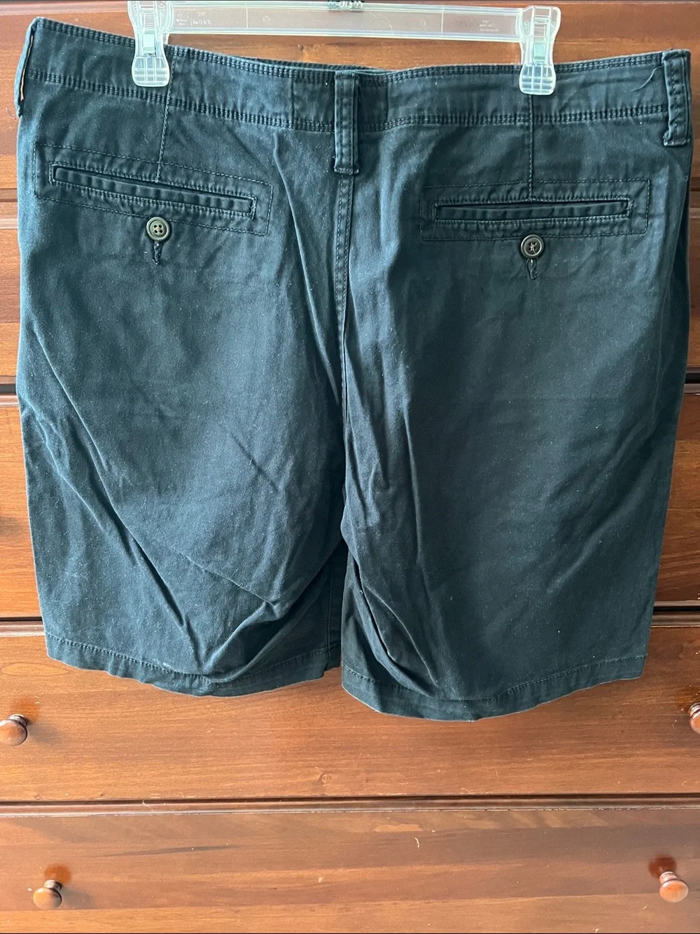 Arizona Jean Company Black Flat-Front Cotton Shorts